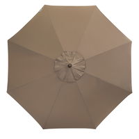 Doppler Kurbelschirm 'Alu-Wood Ultra', greige, Ø ca. 350 cm
