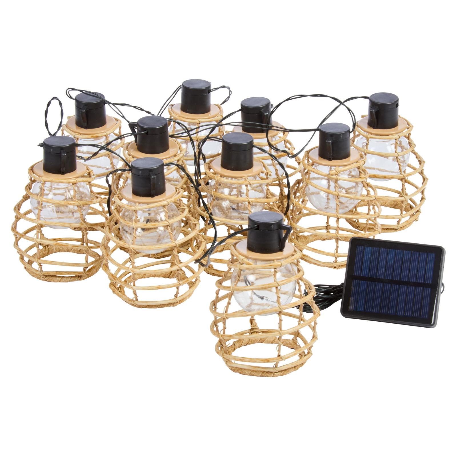Solarlichterkette 'Rattan'