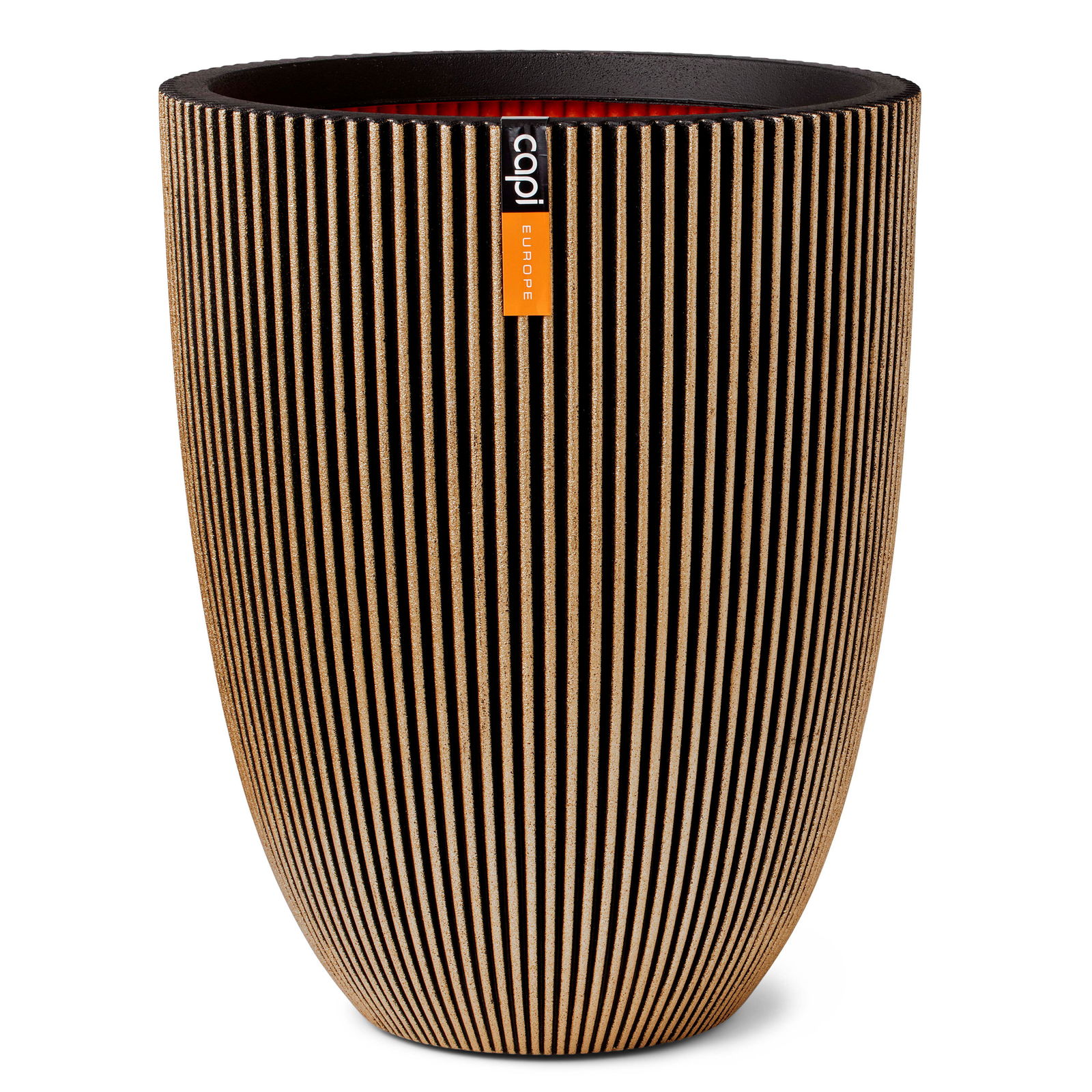 Capi Europe Pflanzvase 'Groove', gold, Ø 43 x H 41 cm