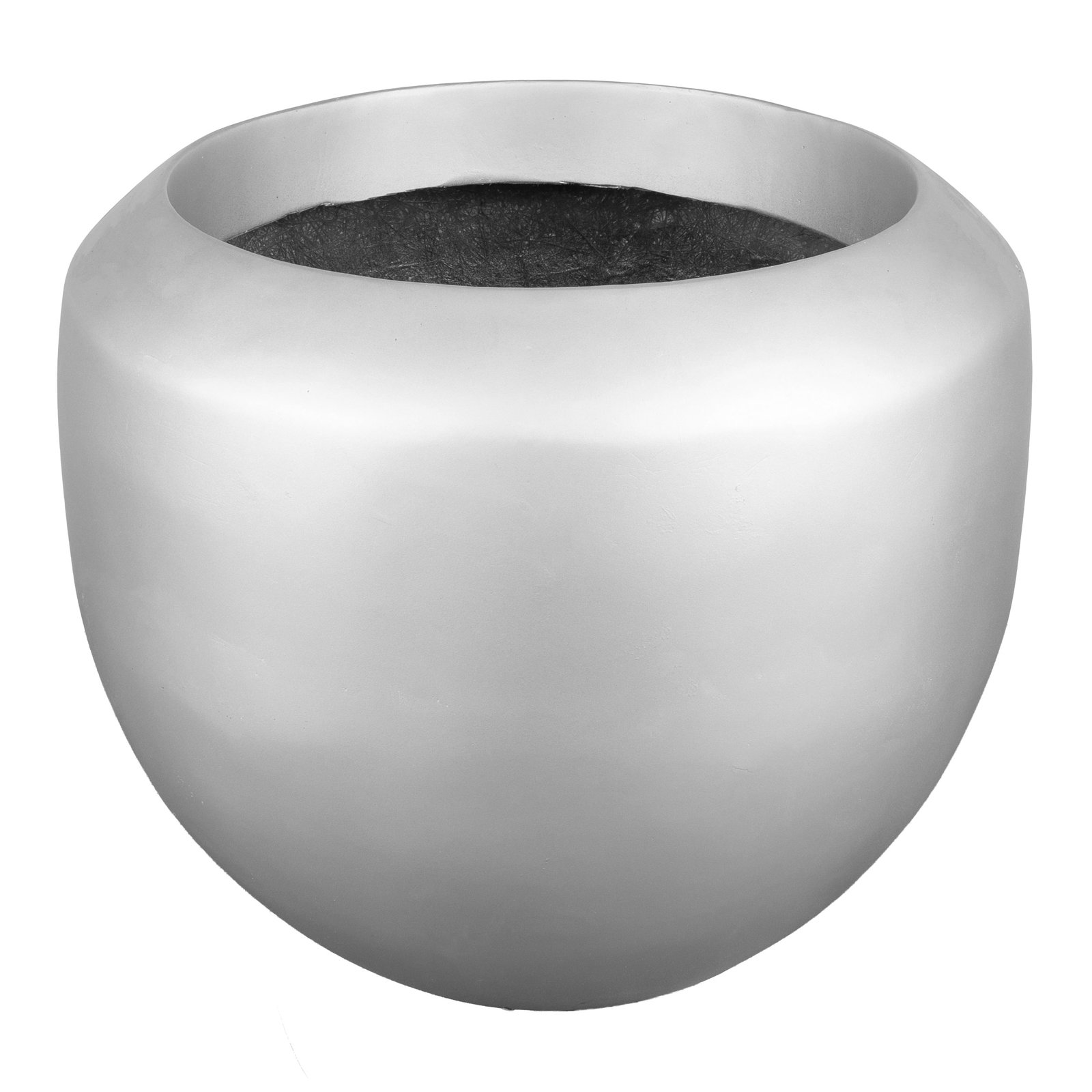 Vazo Übertopf 'Mia', silber, ca. Ø 50 x H 41 cm