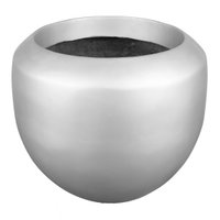 Vazo Übertopf 'Mia', silber, ca. Ø 50 x H 41 cm