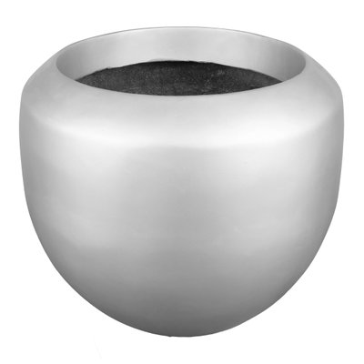 Vazo Übertopf 'Mia', silber, ca. Ø 50 x H 41 cm