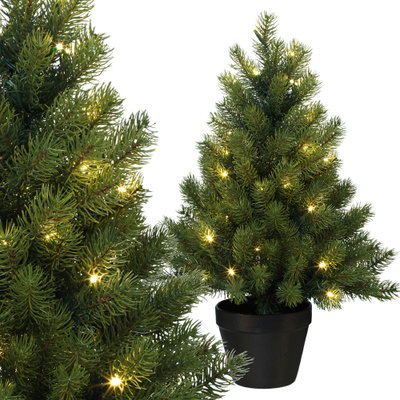 Künstlicher Weihnachtsbaum im Topf mit LED-Beleuchtung, Höhe ca. 60 cm Künstlicher Weihnachtsbaum im Topf mit LED-Beleuchtung, Höhe ca. 60 cm
