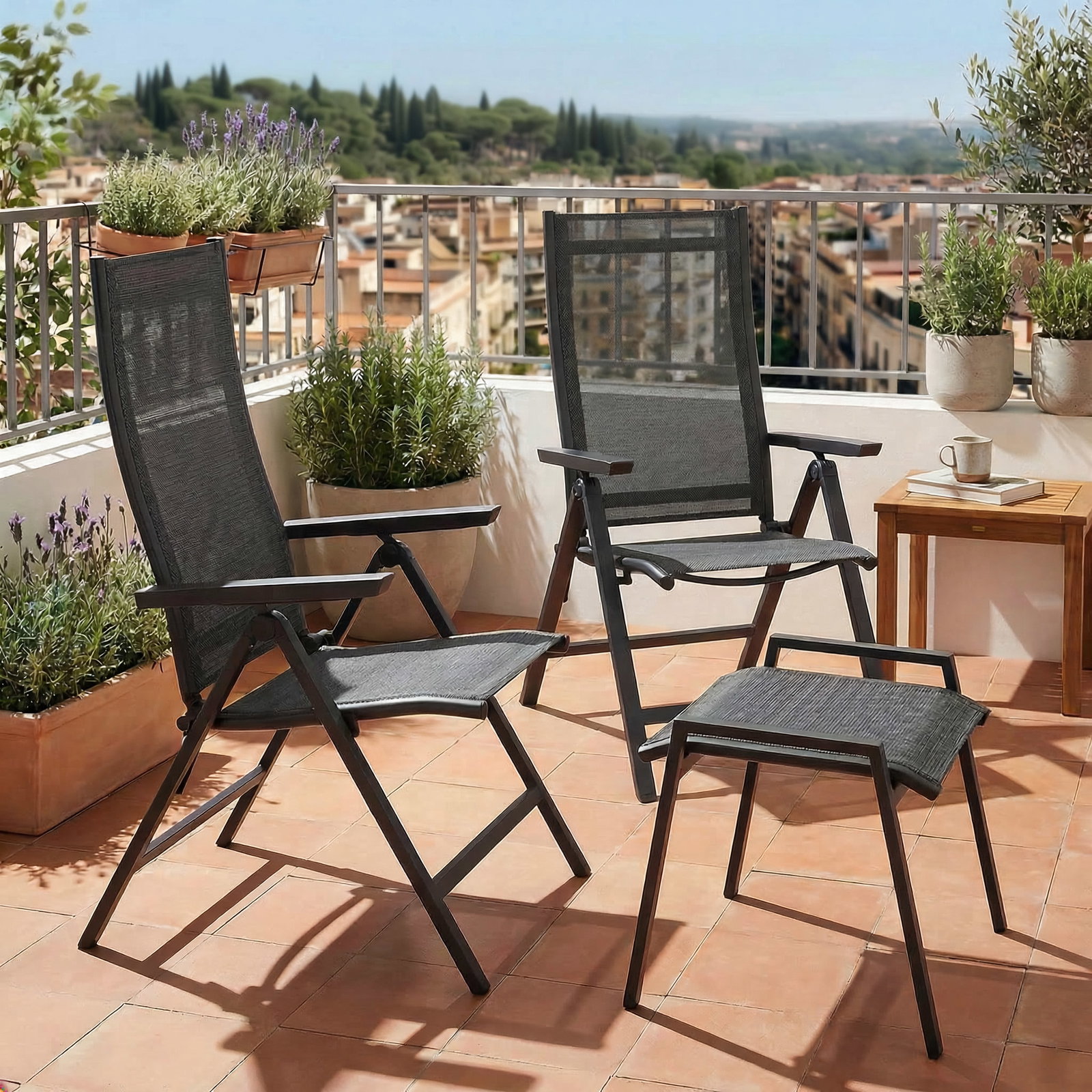 Alu-Fußhocker 'Tesoro/Tauro', grau