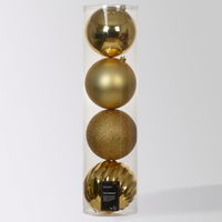 Christbaumkugeln, 4er-Set, hellgold, ca. Ø 14 cm Christbaumkugeln, 4er-Set, hellgold, ca. Ø 14 cm