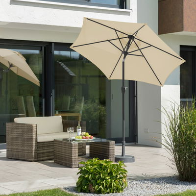 Mittelstockschirm 'Bilbao', Ø ca. 220 cm, natur Mittelstockschirm 'Bilbao', Ø ca. 220 cm, natur