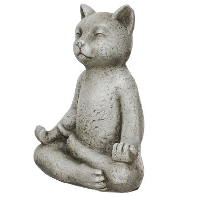 Kölle Gartenstatue Katze, grau, Höhe ca. 37 cm