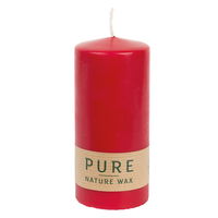 Kerze 'Pure', Safe Candle, Brenndauer ca. 38 h, karminrot, Wachs, 13 x 6 cm