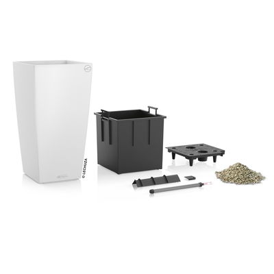 Lechuza 'Cubico Color 22', weiß, ca. 22 x 22 x H 41 cm