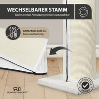 Rohrschneider Kratzbaum XXL Cord, Gr. 1, beige, Höhe ca. 107 cm