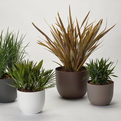 Euro 3 Plast Pflanzkübel 'Rio', rost, ca. Ø 39 x H 32,5 cm