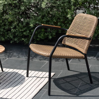 Bistro-Set 'Naga', 3-teilig, anthrazit/braun Bistro-Set 'Naga', 3-teilig, anthrazit/braun