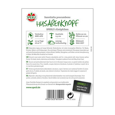 Blumensamen, Husarenknopf Knöpfchen Blumensamen, Husarenknopf Knöpfchen