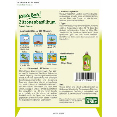Kölles Beste Kräutersamen Zitronenbasilikum Sweet Lemon Kölles Beste Kräutersamen Zitronenbasilikum Sweet Lemon