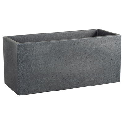 Scheurich Pflanzgefäß 'C-Cube Long', Stony Black, ca. 59 x 25 x H 26,5 cm