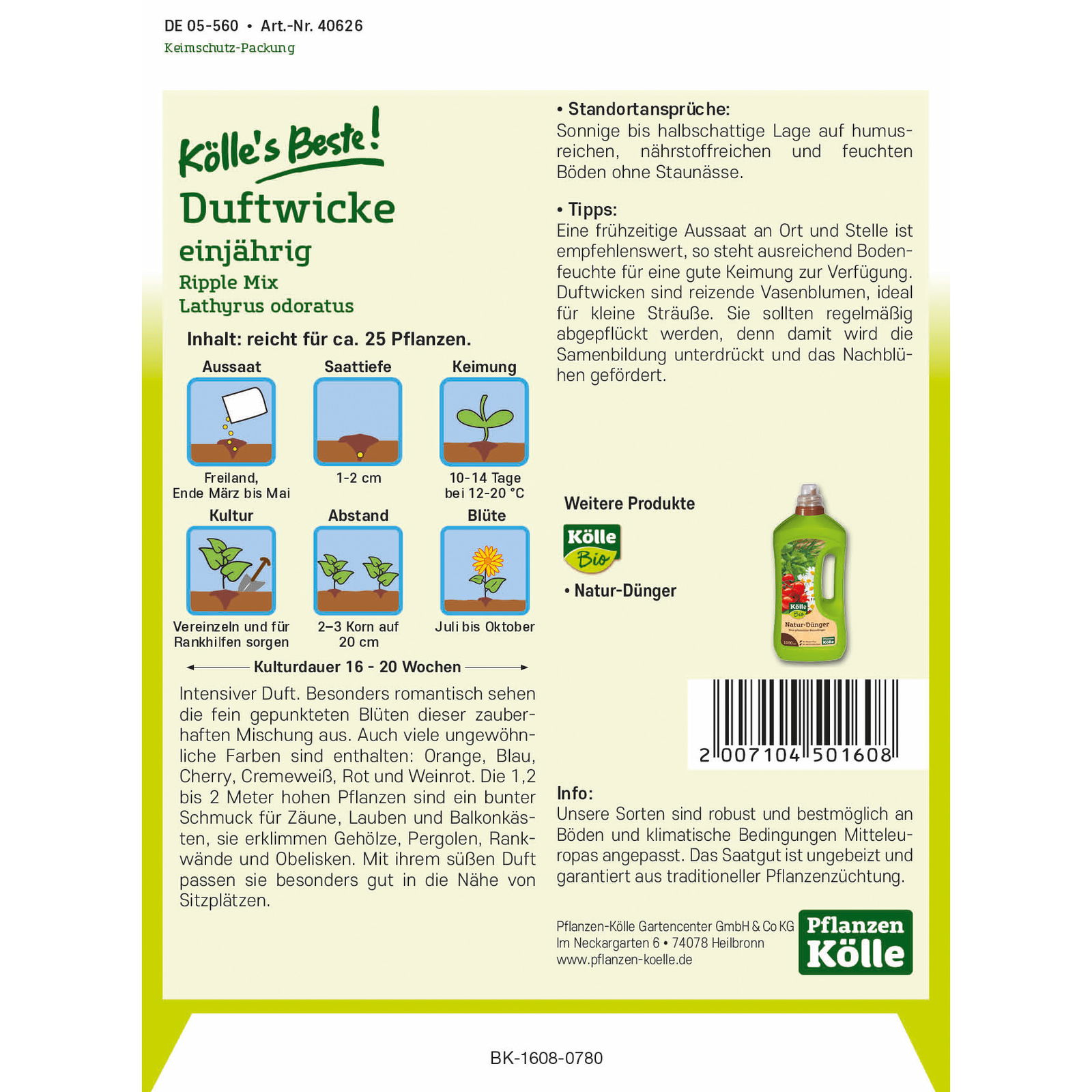 Blumensamen, Duftwicke 'Ripple Mix'