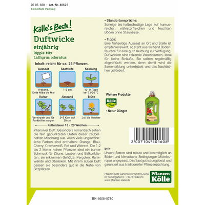 Blumensamen, Duftwicke 'Ripple Mix' Blumensamen, Duftwicke 'Ripple Mix'