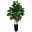 Künstlicher Splitphilodendron, 5 Zweige, ca. 42 Blätter, ca. 105 cm, Kunststofftopf 15 x 24 cm, mit Erde