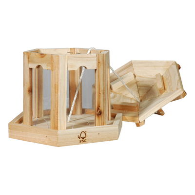 Vogelhaus Pavillon 6-Eck hängend, FSC®-Holz und Acrylglas, ca. 19 x 18 x 18 cm Vogelhaus Pavillon 6-Eck hängend, FSC®-Holz und Acrylglas, ca. 19 x 18 x 18 cm