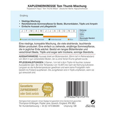 Thompson & Morgan Blumensamen Kapuzinerkresse 