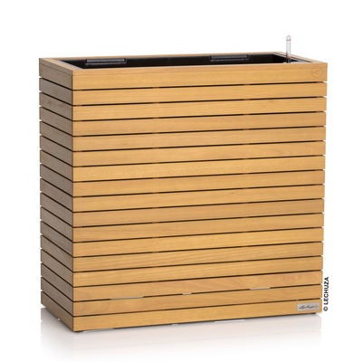 Lechuza Pflanzgefäß 'Palo Natural Wood 80', ca. 78,5 x 78,5 x H 77 cm