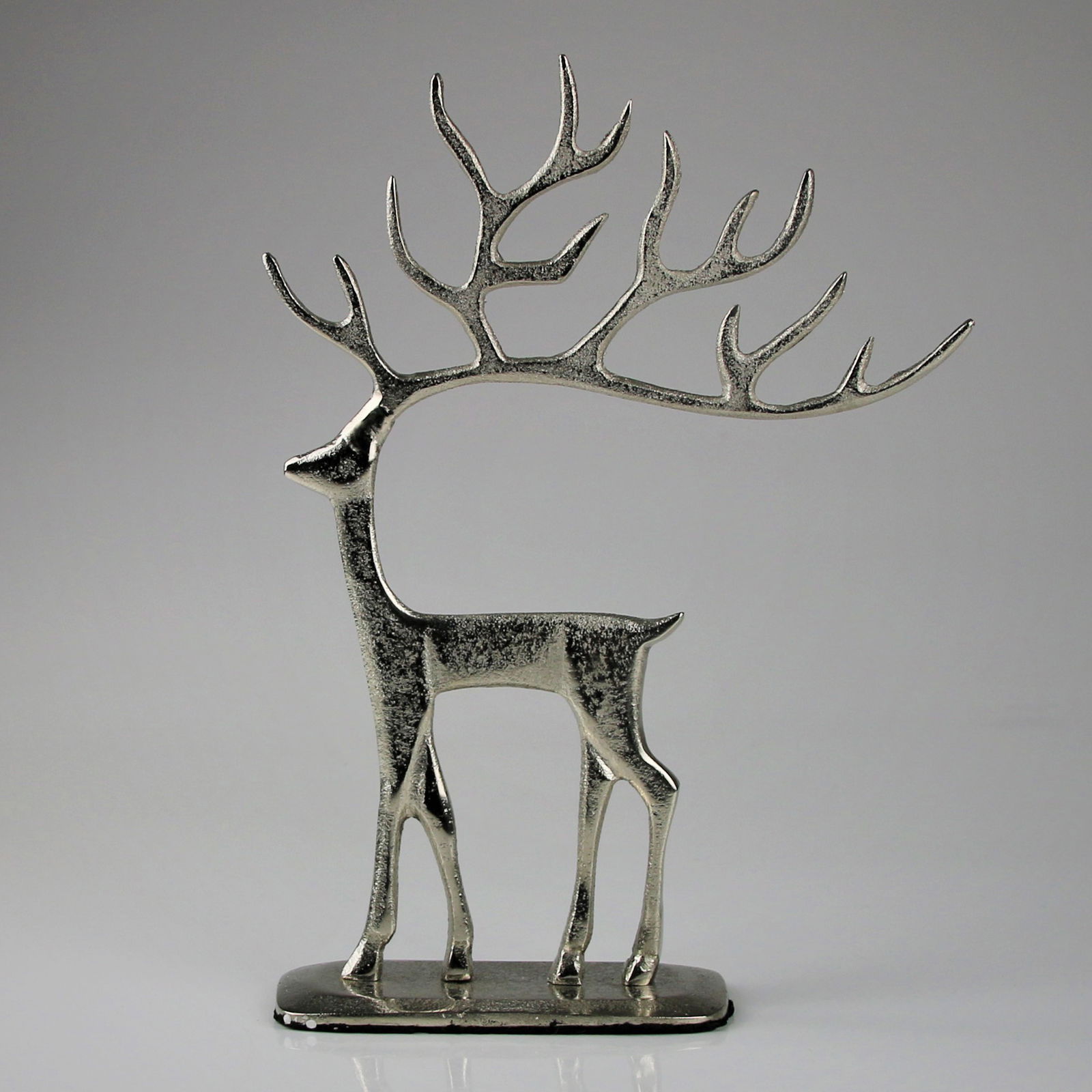 Hirsch, silber, Höhe ca. 29 cm