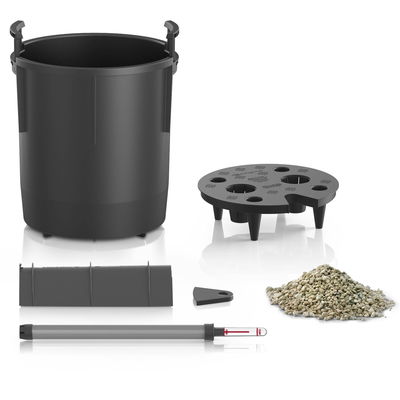 Lechuza 'Cilindro Cottage 32', lichtgrau, ca. Ø 32 x H 56 cm