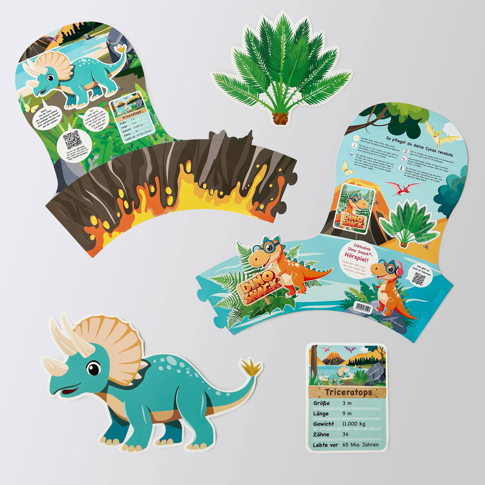 Dino Snack®, Ares & Timo, Topf-Ø 14 cm, 2 Pflanzen