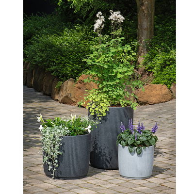 Scheurich Pflanzgefäß 'Linetto', schwarz, ca. Ø 47 x H 43 cm Scheurich Pflanzgefäß 'Linetto', schwarz, ca. Ø 47 x H 43 cm