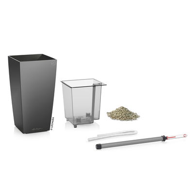 Lechuza 'Maxi-Cubi', anthrazit, ca. 14 x 14 x H 26 cm