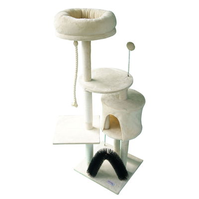 Kratzbaum 'Lasai', beige, 117 x 39 x 39 cm