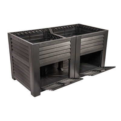 Maxi-Hochbeet mit 2 Fächern, anthrazit, Polypropylen, L150 x B76 x H78 cm Maxi-Hochbeet mit 2 Fächern, anthrazit, Polypropylen, L150 x B76 x H78 cm