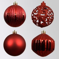 Christbaumkugelnkugelmix, 16er-Set, weihnachtsrot, ca. Ø 8 cm Christbaumkugelnkugelmix, 16er-Set, weihnachtsrot, ca. Ø 8 cm