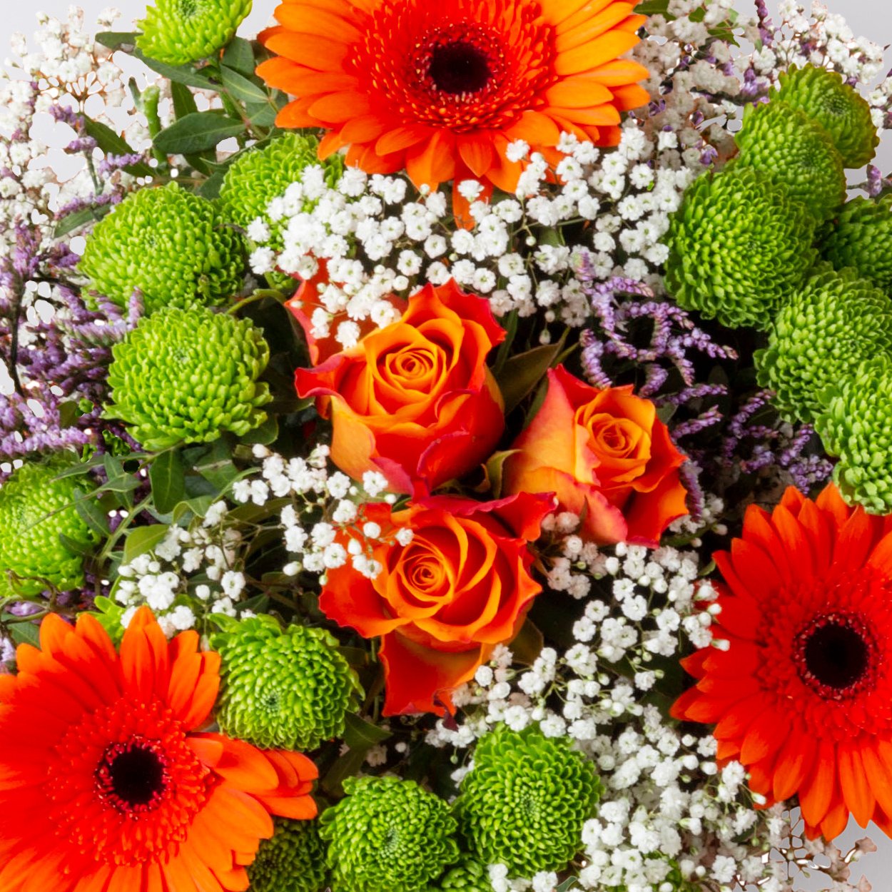 Blumenstrauß 'Orange Overture' M inkl. gratis Grußkarte