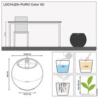 Lechuza® 'Puro Color 50', weiß, Ø 50 x H 39 cm