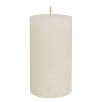 Safe Candle® Rustic Stumpenkerzen, 4er-Set, wollweiß, Höhe 11 cm, Ø 6 cm