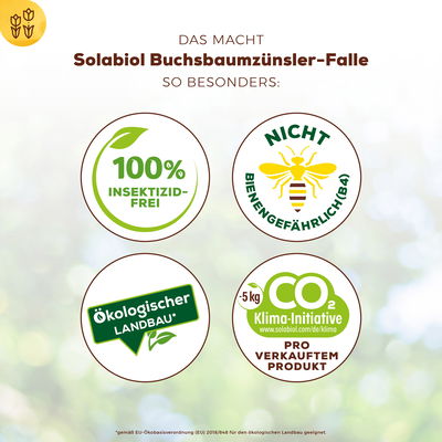 Buchsbaumzünsler-Falle, ausreichend für bis zu 180 m²