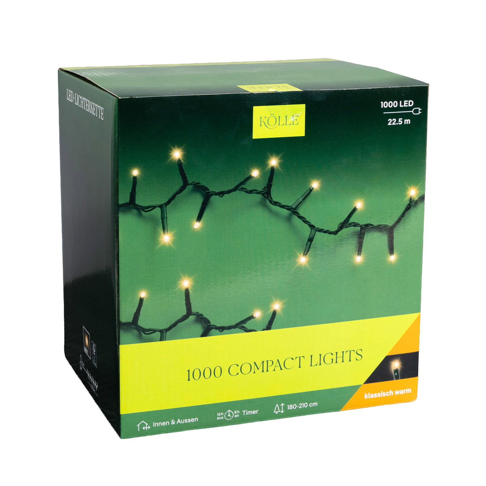 Kölle LED Lichterkette Compact Lights, 1000 LEDs, klassisch warm. 22,5 m