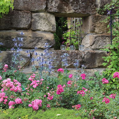 LED-Solar-Glasgefäß, 7,5 x 9 cm, warmweiß