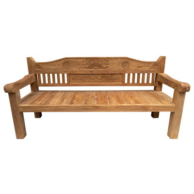 Old Teak Bank Madura, ca. 220 cm lang, Teakholz, recycelt und zertifiziert