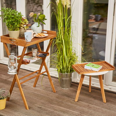 Tablett 'Caruna', Siena Garden, 3-teilig, Akazienholz, 91 x 70 x 45 cm Tablett 'Caruna', Siena Garden, 3-teilig, Akazienholz, 91 x 70 x 45 cm