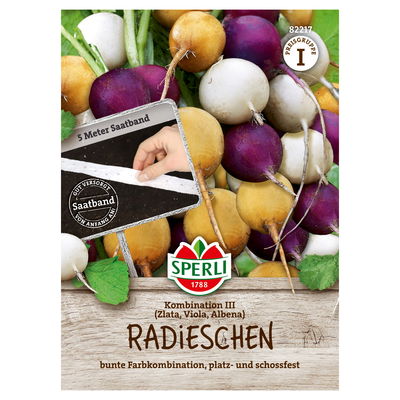 Sperli Saatband Radieschen 'Kombination III', bunt, 5 m Sperli Saatband Radieschen 'Kombination III', bunt, 5 m