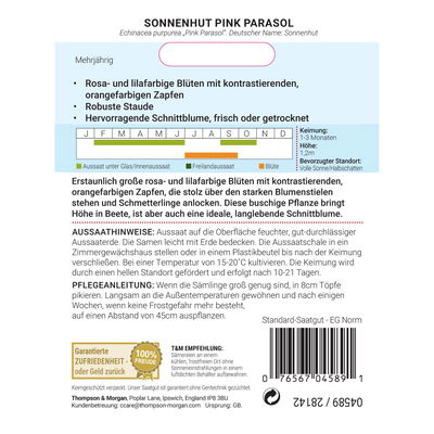 Thompson & Morgan Sonnenhut 'Pink Parasol' (Echinacea)