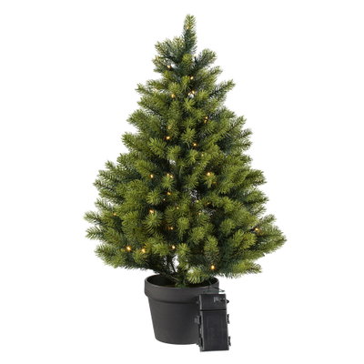 Künstlicher Weihnachtsbaum im Topf mit LED-Beleuchtung, Höhe ca. 90 cm Künstlicher Weihnachtsbaum im Topf mit LED-Beleuchtung, Höhe ca. 90 cm