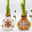 Amaryllis in Wachs, Dekor 'Snow Flakes', handbemalt, Blüte rot Amaryllis in Wachs, Dekor 'Snow Flakes', handbemalt, Blüte rot