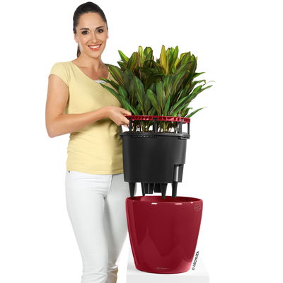 Lechuza 'Classico LS 50', scarlet-rot, ca. Ø 50 x H 47 cm