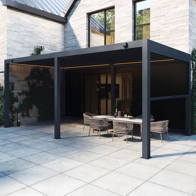 Pergola mit LED, anthrazit, ca. 300 x 600 x H 250 cm