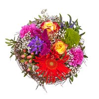 Blumenstrauß 'Happy Birthday!' inkl. gratis Grußkarte