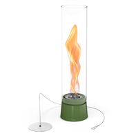 Höfats Tischfeuer 'Spin Air 900', grün, Edelstahl, Ø10,6 x H40,5 cm
