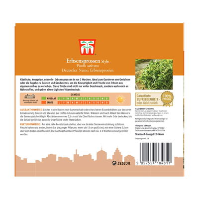 Gemüsesamen, Erbsensprossen 'Style', grün, 200 Stück